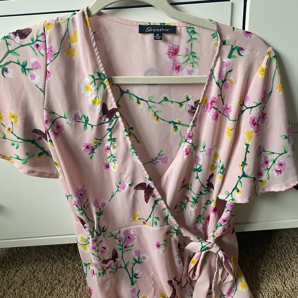 Pink wrap shirt